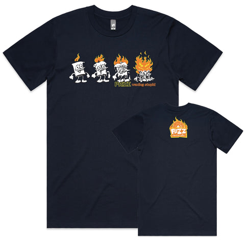 PRIZE "WAXING STUPID" T-SHIRT (NAVY BLUE)